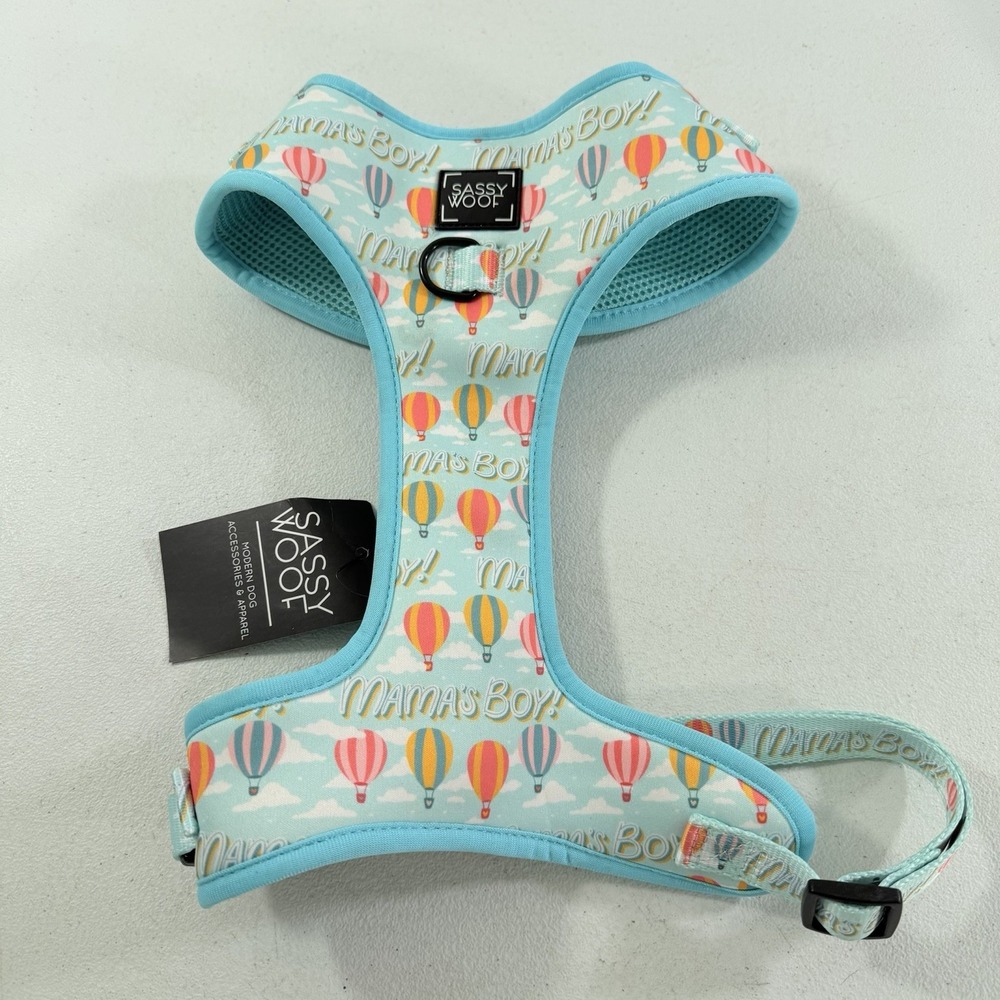 Sassy Woof Mama's Boy Blue Adjustable Dog Harness Size XL NEW WITH‎ TAGS NWT